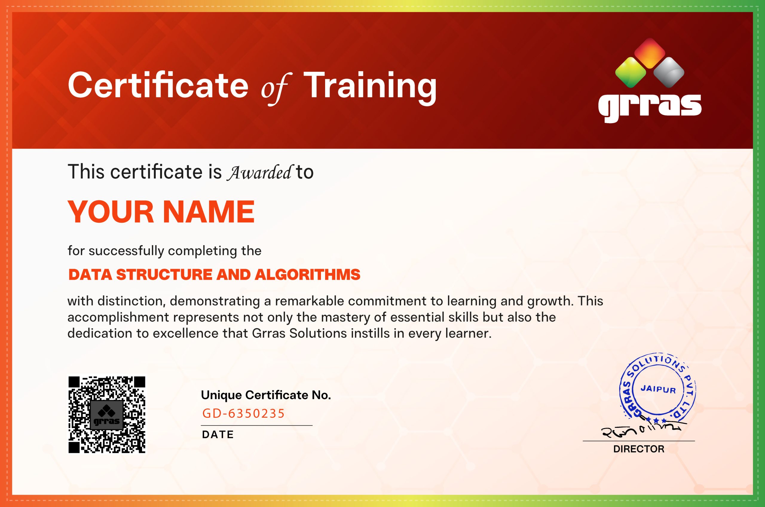 Certificate Preview