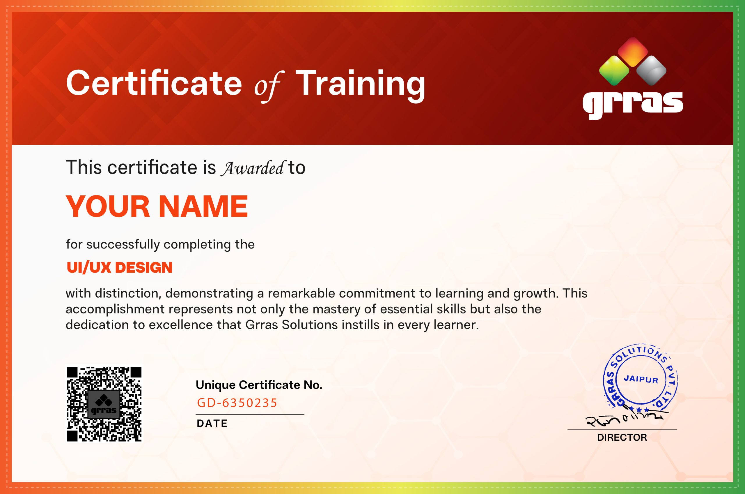 Certificate Preview