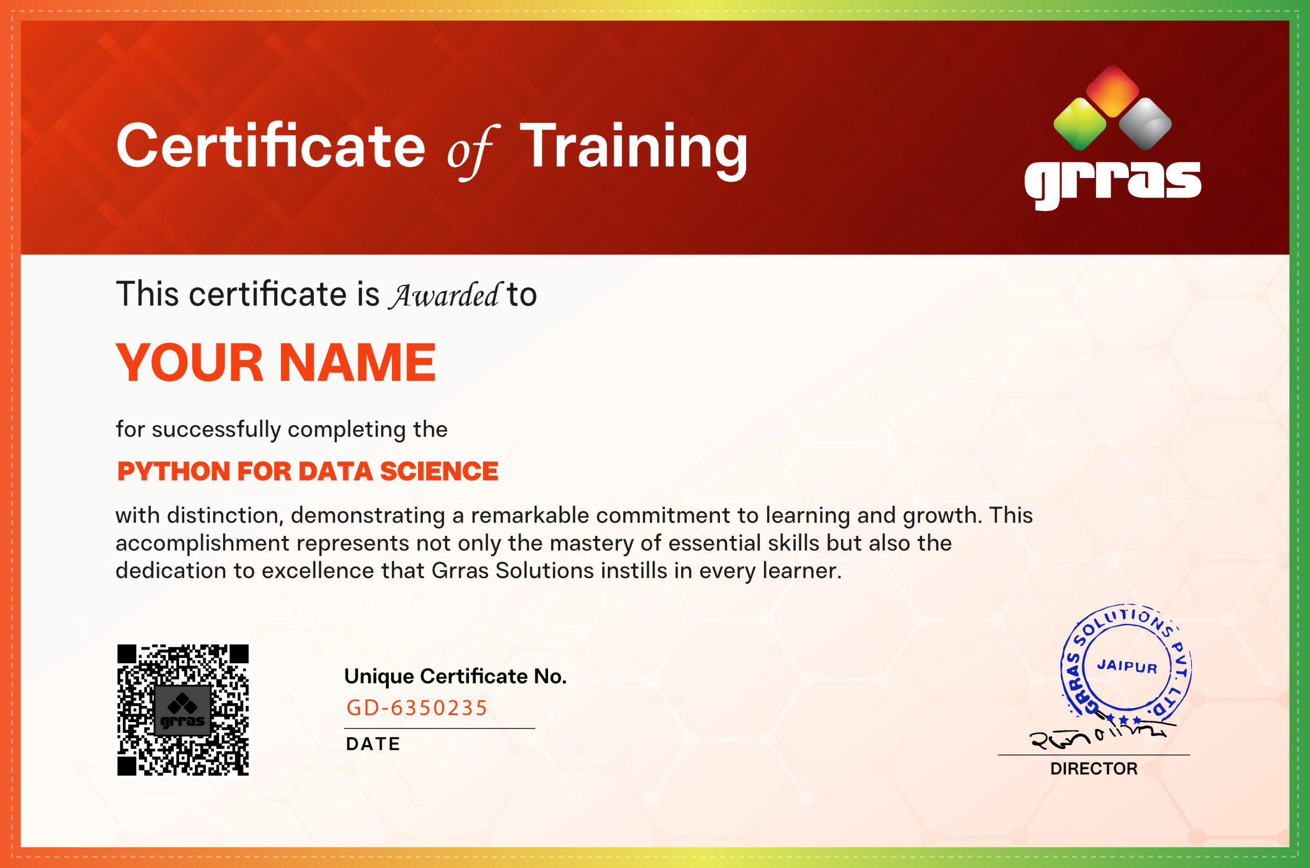 Certificate Preview