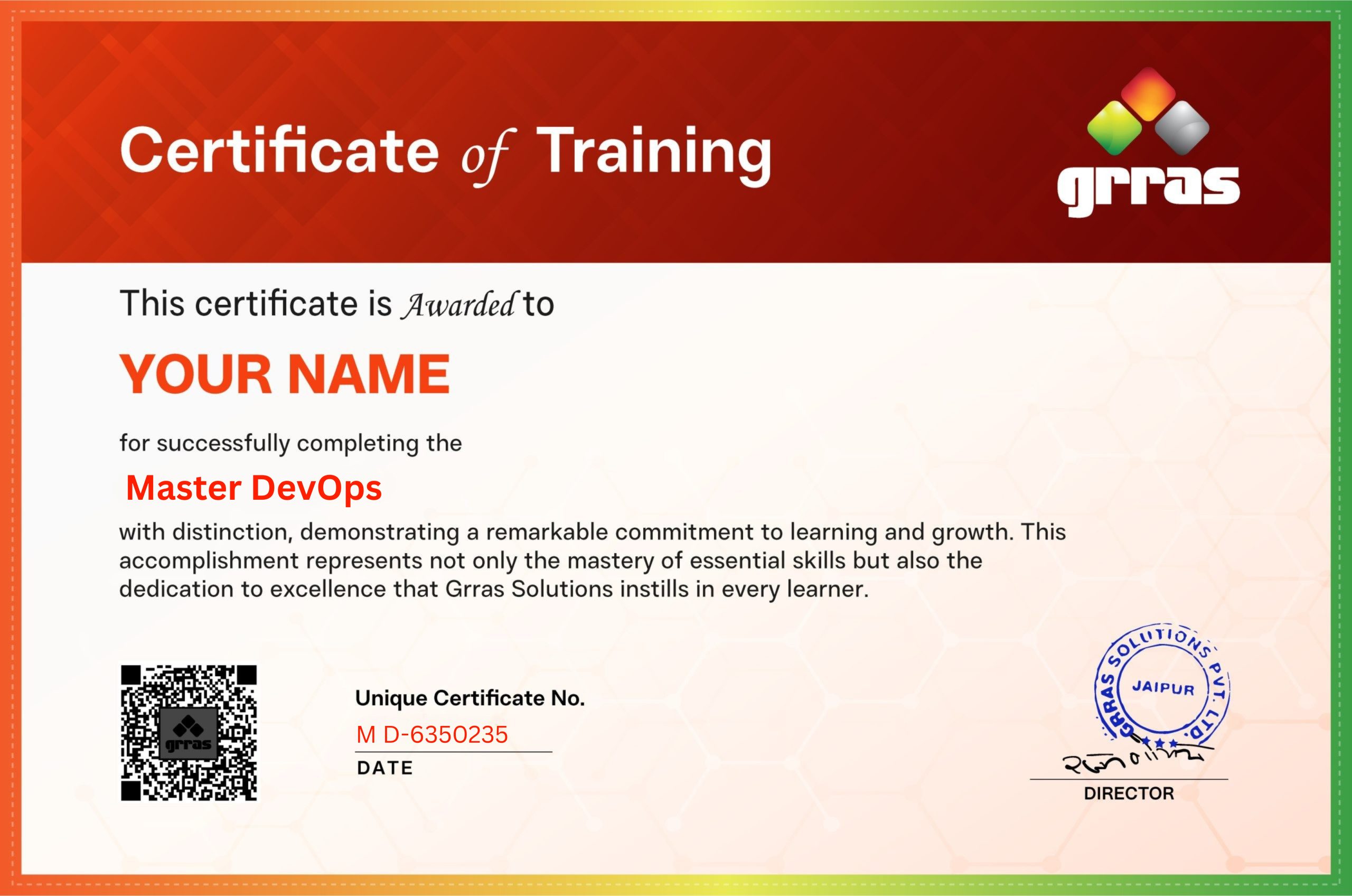 Certificate Preview