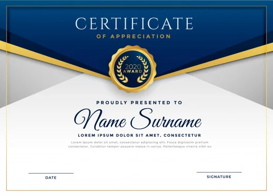 Certificate Preview